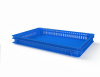 Ящик для полуфабрикатов перфорированные стенки сплошное дно 600*400*75 мм цв синий