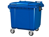 Мусорный контейнер 1100 л. с крышкой (1377*1077*1368) синий
