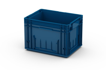 Пластиковый ящик RL-KLT 6280 (594*396*280), цвет голубой фото в магазине Sklad102.ru