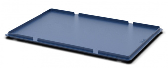 Крышка ящика полимерного многооборотного KLT (600*400) цвет темно синий фото в магазине Sklad102.ru