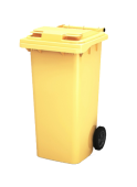 Мусорный контейнер 120 л. с крышкой (555*480*937) желтый